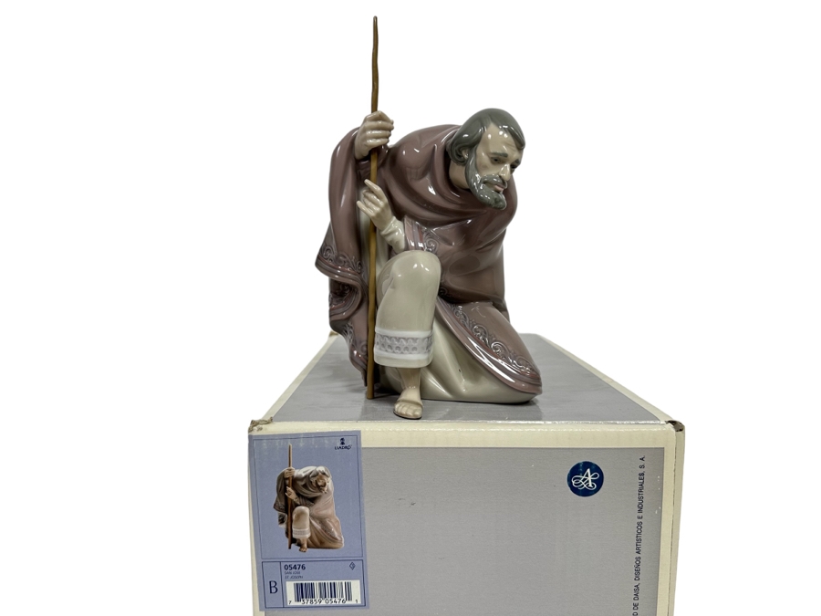 Vintage 1990 Lladro Nativity Figurine St. Joseph With Original Box 05476 [Photo 1]