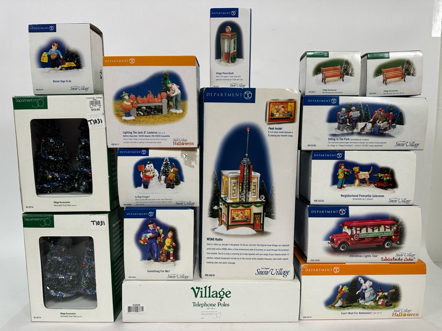 Collection Of Department 56 Snow Villages For Christmas And Halloween [Photo 2]