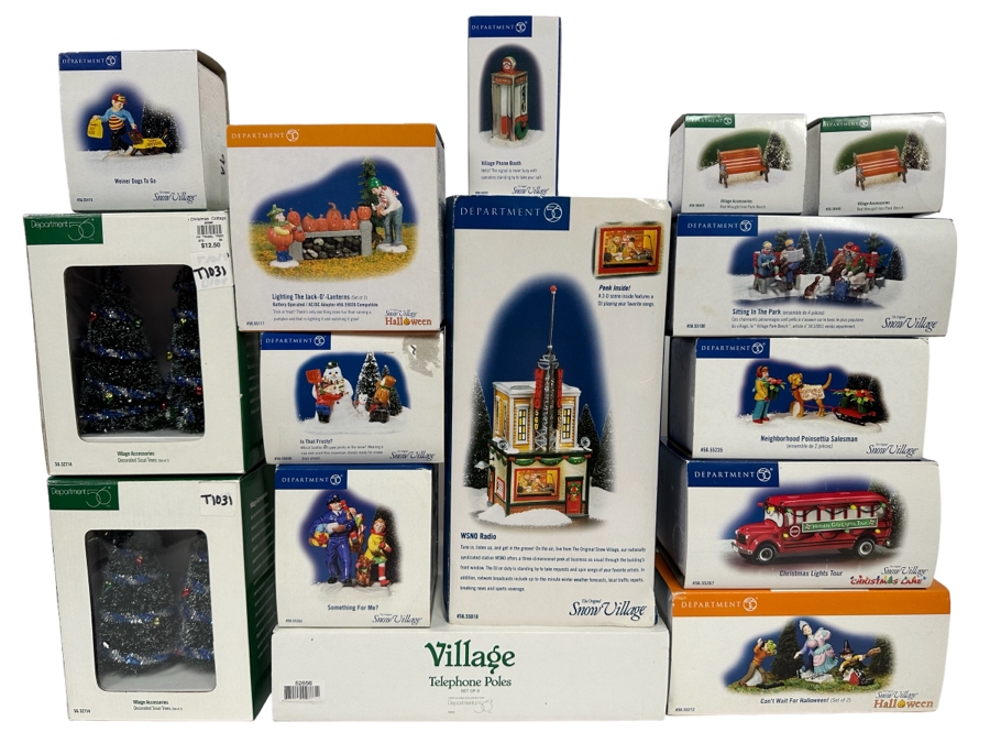 Collection Of Department 56 Snow Villages For Christmas And Halloween [Photo 1]