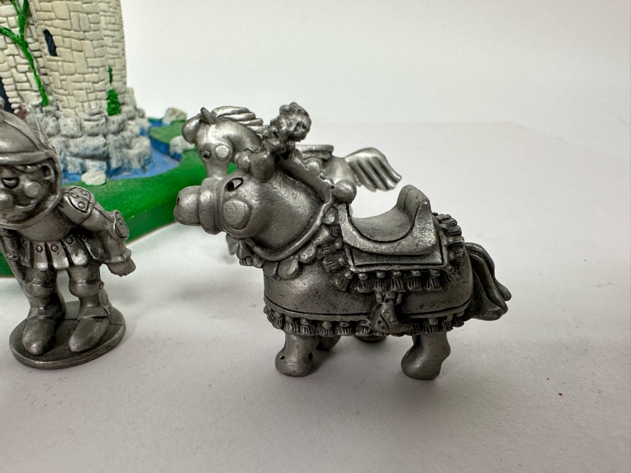 Vintage 1984 Hudson Fine Pewter Figurines And Castle Plus 1990 TSR PP270 D&D Unicorn [Photo 11]