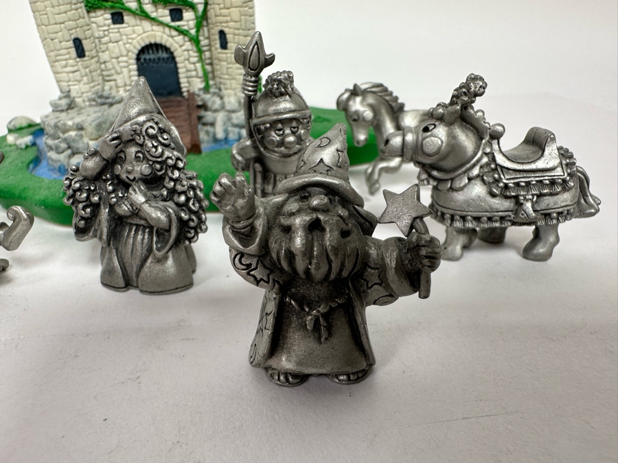 Vintage 1984 Hudson Fine Pewter Figurines And Castle Plus 1990 TSR PP270 D&D Unicorn [Photo 10]