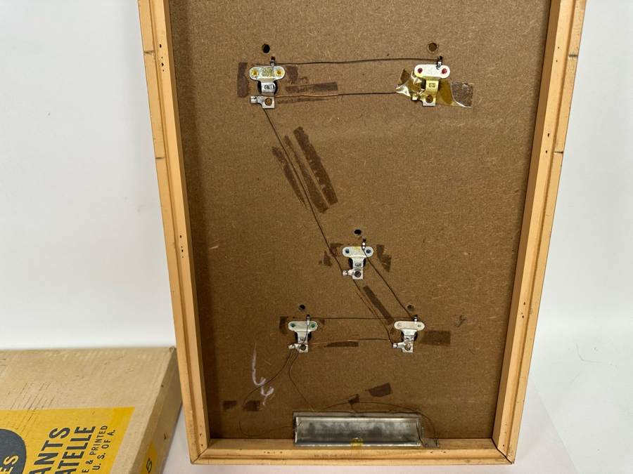 Original Poosh-M-Up Electric Big 5 Game: Baseball, Pennants, Colors, Put-N-Take And Bagatelle By Northwestern Products With Box 13 X 23 [Photo 11]