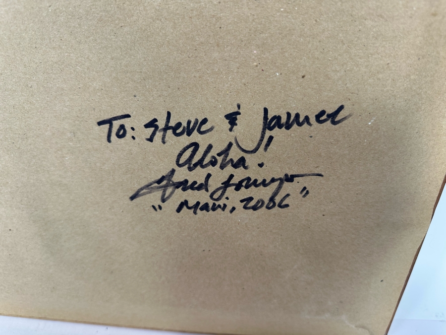 Maui Artist Fred Lorenzo Original 2006 Sea Turtle Mixed Media Artwork 16.5 X 23.5 In Koa Wood Frame 26 X 32 [Photo 10]