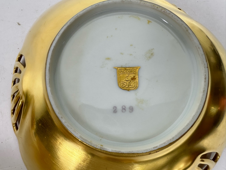 Five Pickard Etched Gold China Style Pieces [Photo 10]