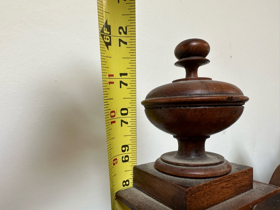 Antique Carved Wooden Henry II Style Server Cabinet With Marble Top 45W X 18D X 72H [Photo 16]