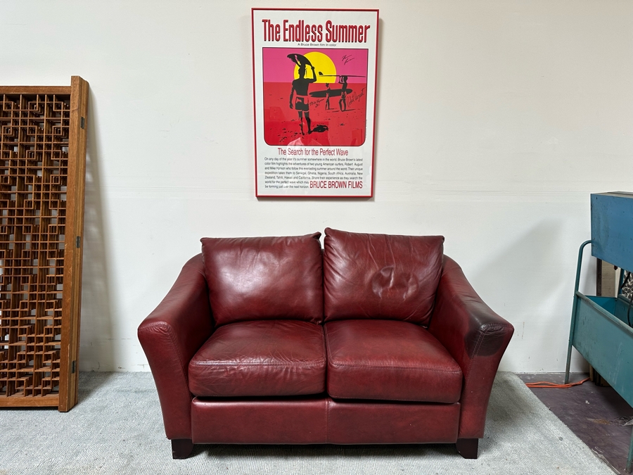 Italian Leather Loveseat Sofa 60W X 36D X 34H [Photo 4]