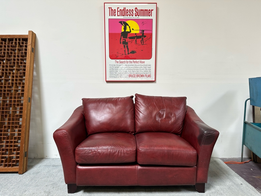 Italian Leather Loveseat Sofa 60W X 36D X 34H [Photo 3]