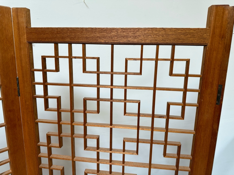 Vintage 4-Panel Geometric Room Divider Screen 96W X 69H [Photo 5]