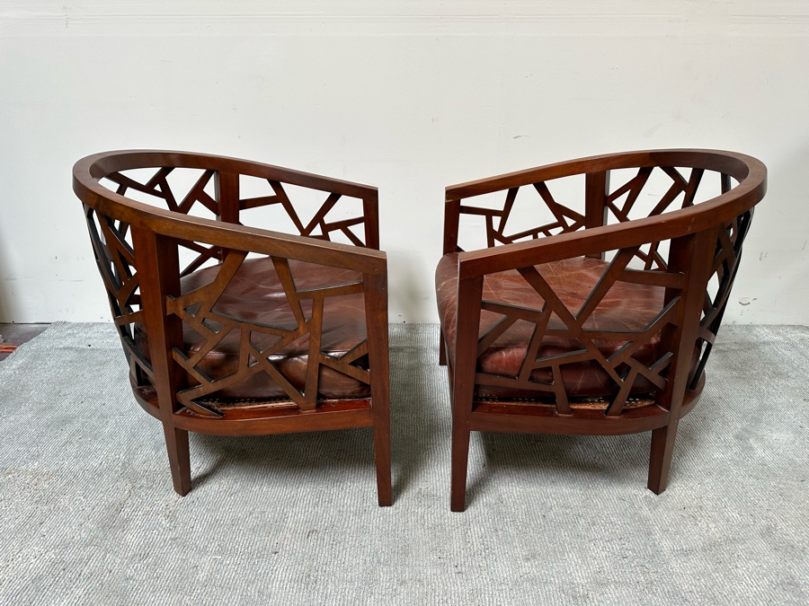 Pair Of Crate And Barrel Ankara Club Chairs 30W X 29D X 31H [Photo 7]