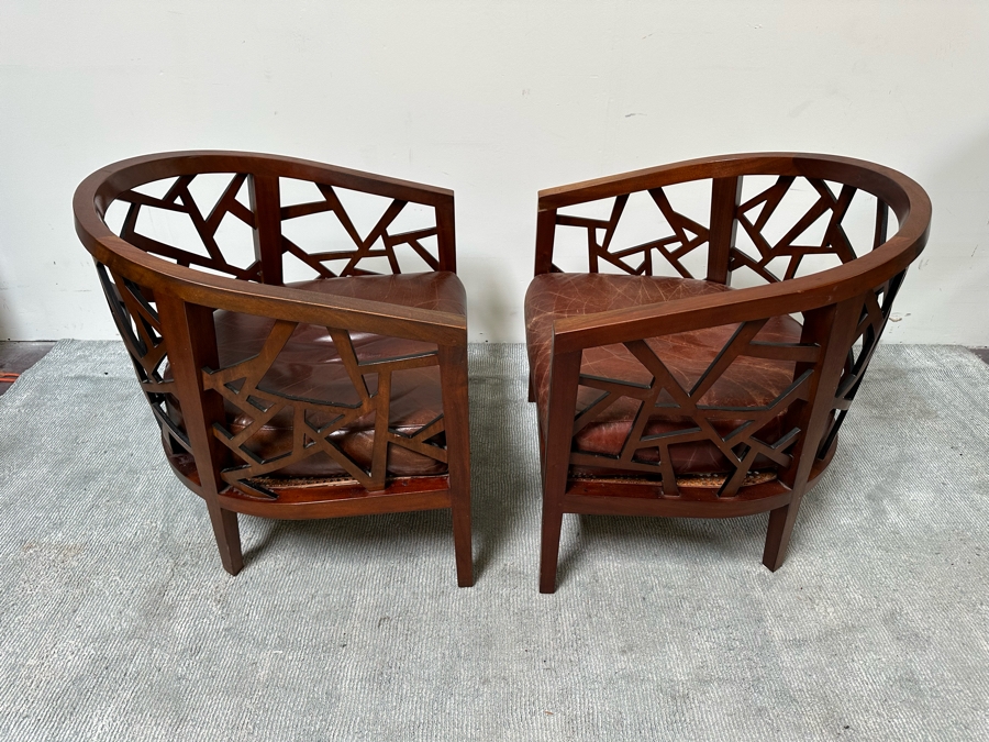 Pair Of Crate And Barrel Ankara Club Chairs 30W X 29D X 31H [Photo 8]
