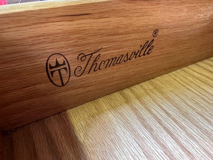 Pair Of Thomasville Campaign Style Pier Cabinets 24W X 19D X 75H [Photo 7]