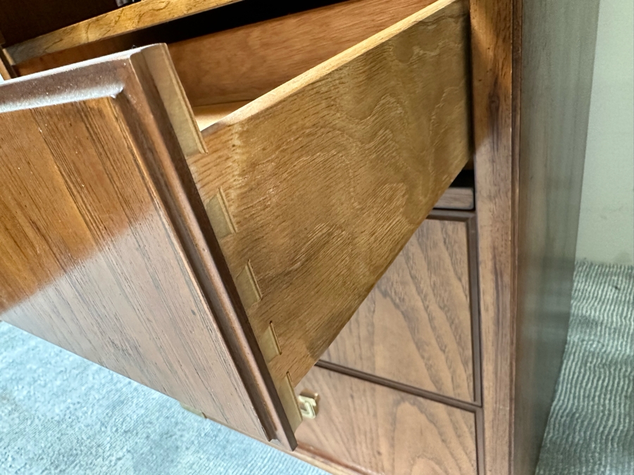 Pair Of Thomasville Campaign Style Pier Cabinets 24W X 19D X 75H [Photo 10]