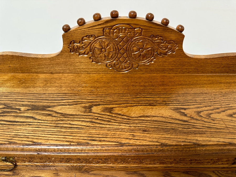 Vintage Child's Wooden Roll Top Desk 24W X 37H [Photo 5]