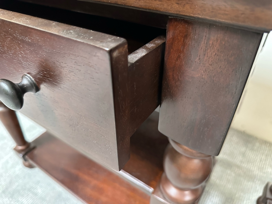 Pair Of Pottery Barn 3-Tier Side Tables With Drawers Nightstands Bedside Tables 29W X 18D X 29.5H [Photo 6]