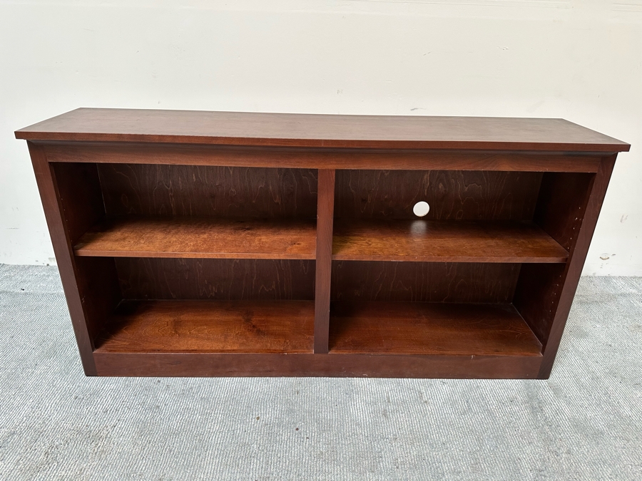 Solid Wooden Bookcase With Adjustable Shelves 59W X 14D X 31H [Photo 3]