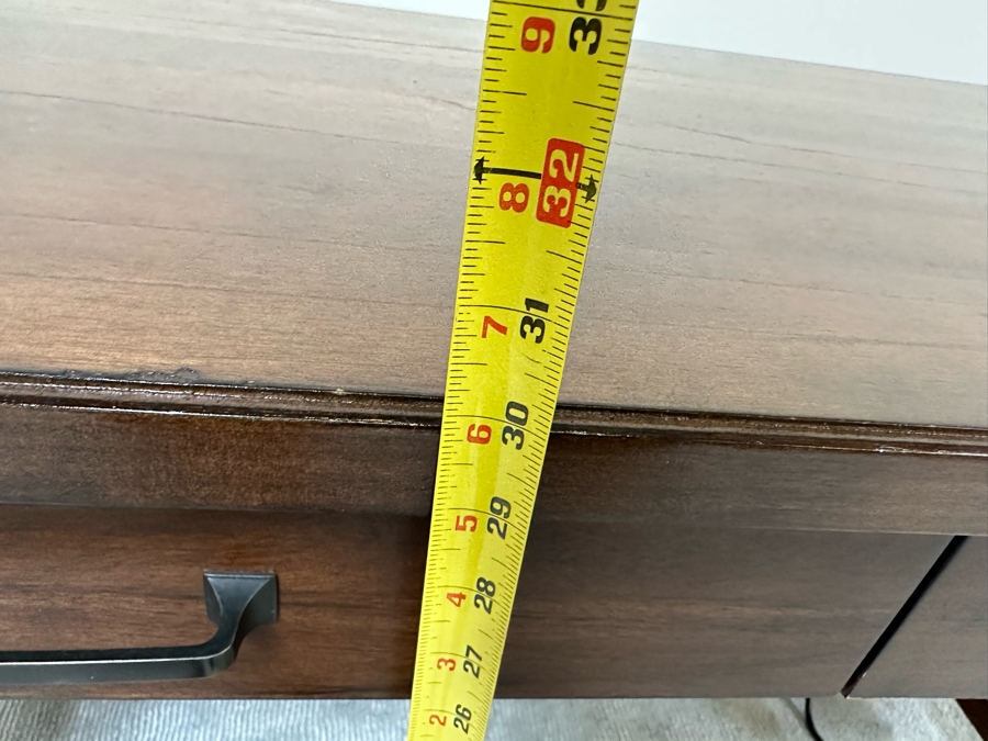 Contemporary Wooden And Metal Office Desk With 2 Electrical Outlets And 3 USB Ports 54.5W X 28D X 30H [Photo 10]