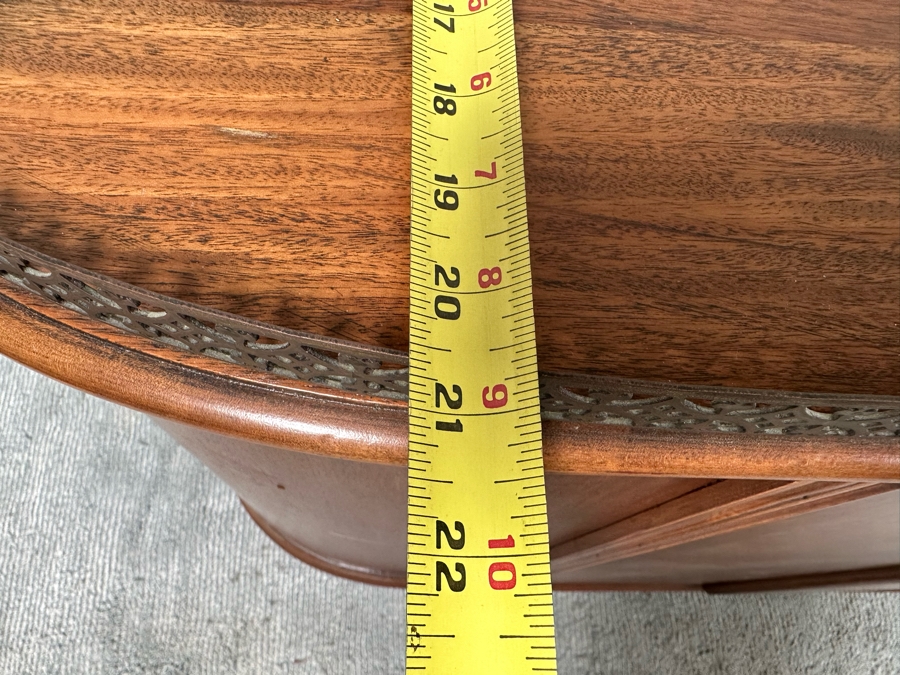 Vintage Wooden Kidney Shaped Desk 51.5W X 21D X 31.5H [Photo 14]