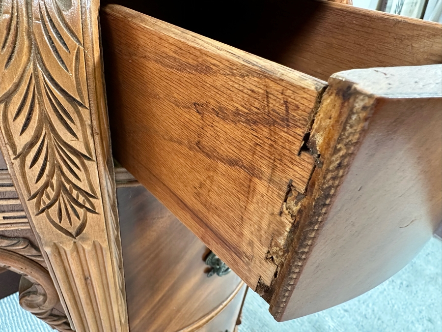 Vintage Wooden Kidney Shaped Desk 51.5W X 21D X 31.5H [Photo 9]