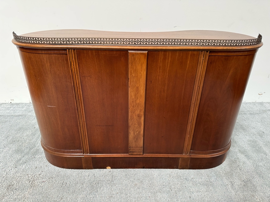 Vintage Wooden Kidney Shaped Desk 51.5W X 21D X 31.5H [Photo 12]