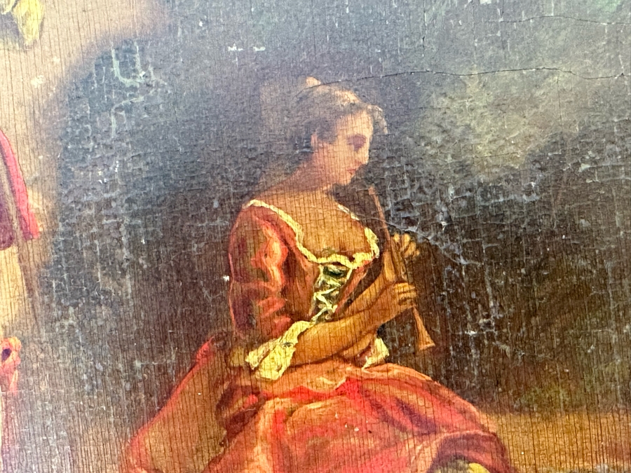 Antique Louis XV Style Hand Painted Side Table 26W X 18D X 28H [Photo 7]