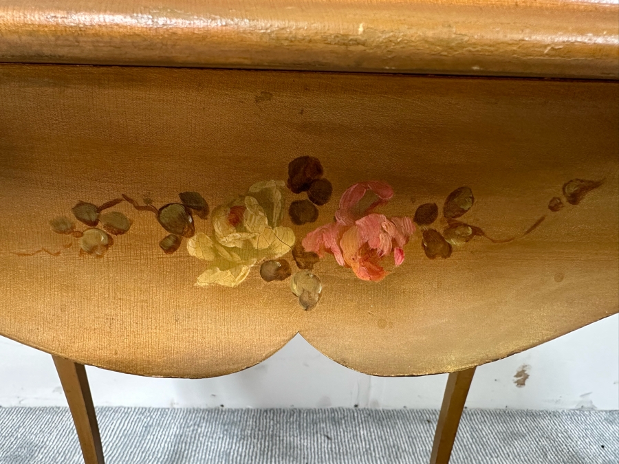 Antique Louis XV Style Hand Painted Side Table 26W X 18D X 28H [Photo 11]