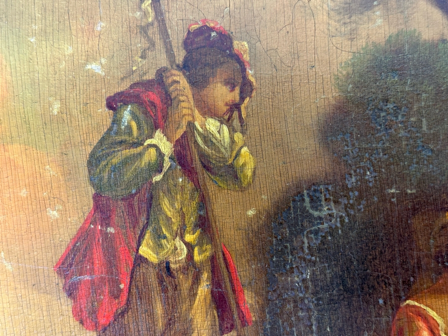 Antique Louis XV Style Hand Painted Side Table 26W X 18D X 28H [Photo 8]