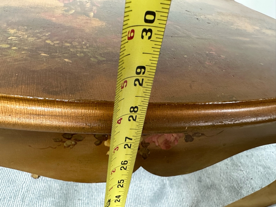 Antique Louis XV Style Hand Painted Side Table 26W X 18D X 28H [Photo 17]