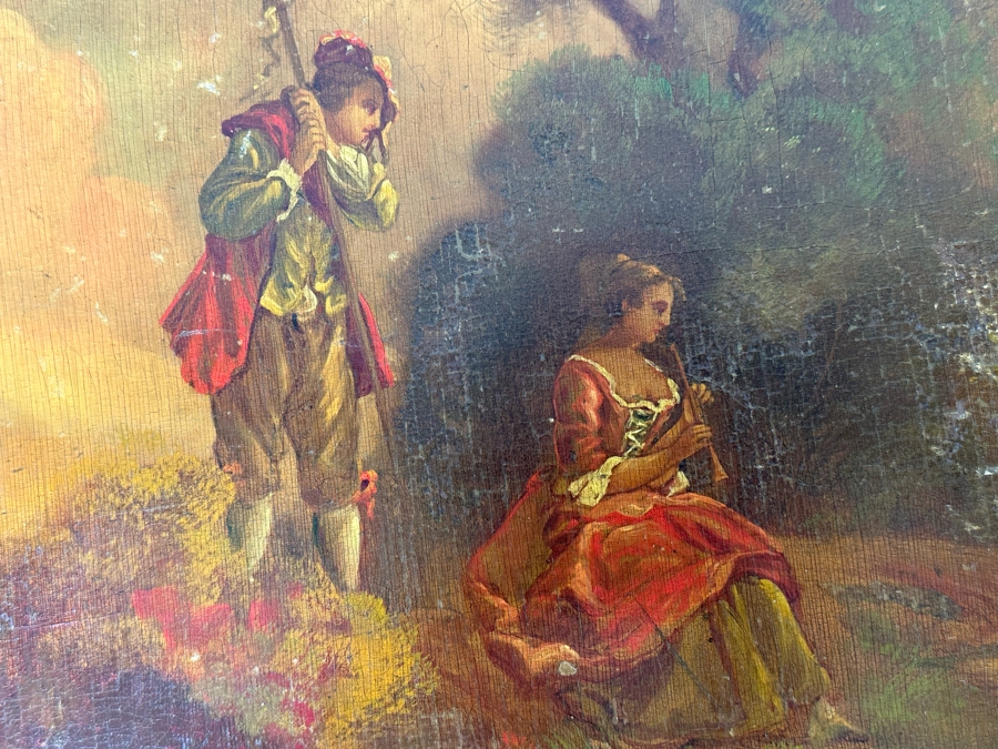 Antique Louis XV Style Hand Painted Side Table 26W X 18D X 28H [Photo 6]