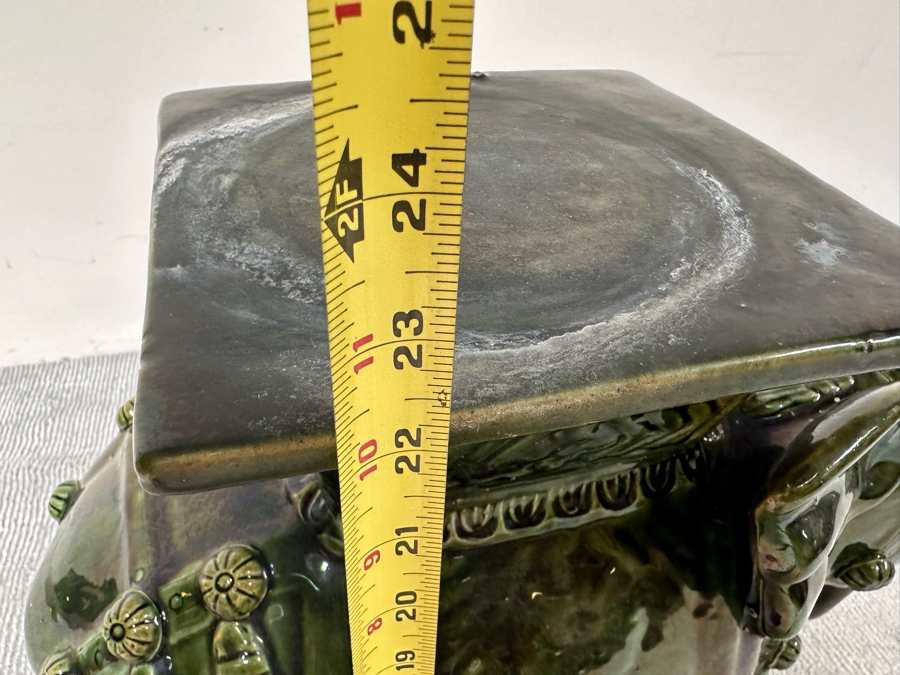 Vintage Chinese Glazed Ceramic Garden Seat Elephant Table 17W X 10D X 22H [Photo 10]