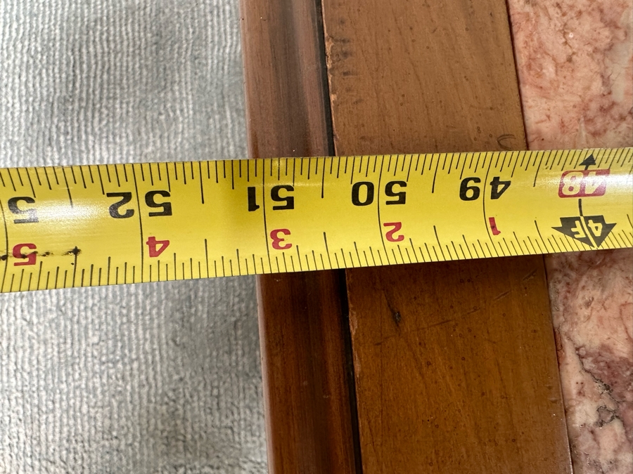 Wooden Inset Marble Top Coffee Table 51W X 27D X 17H [Photo 8]