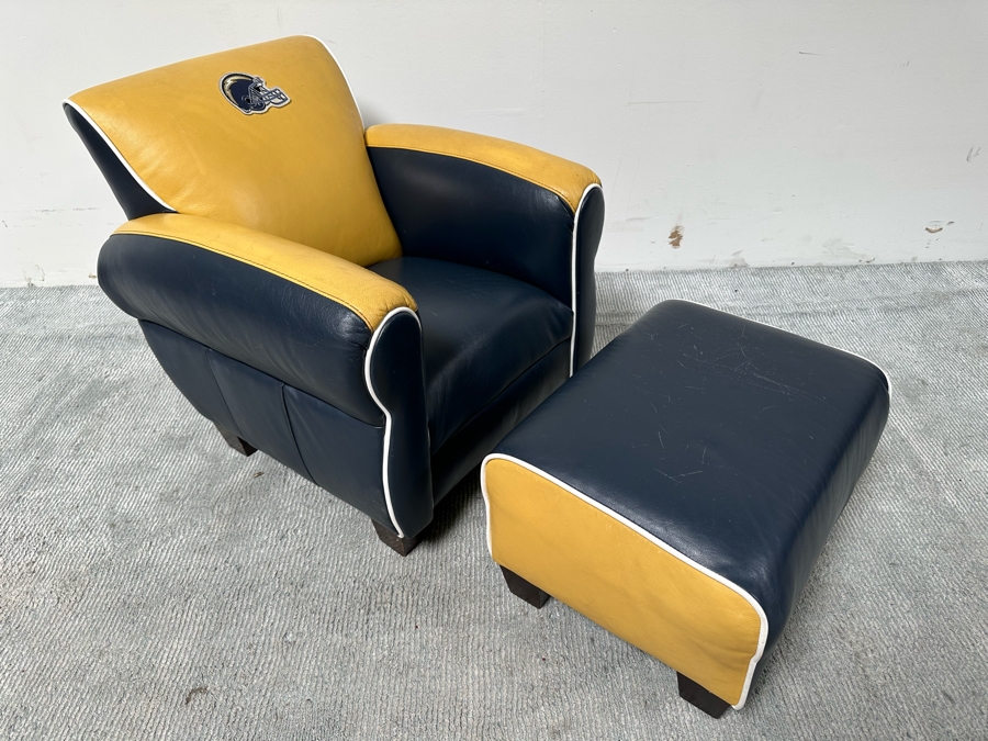 Child's San Diego Chargers Armchair 24W X 24D X 24H With Ottoman [Photo 6]