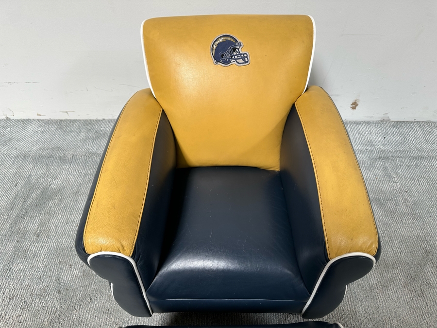 Child's San Diego Chargers Armchair 24W X 24D X 24H With Ottoman [Photo 4]