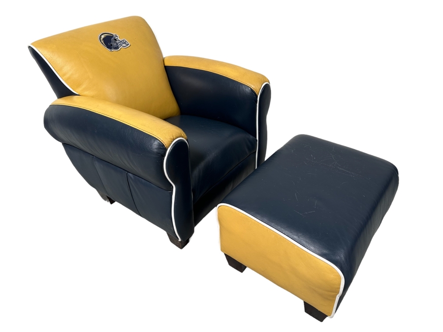Child's San Diego Chargers Armchair 24W X 24D X 24H With Ottoman [Photo 1]