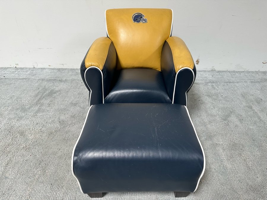 Child's San Diego Chargers Armchair 24W X 24D X 24H With Ottoman [Photo 2]