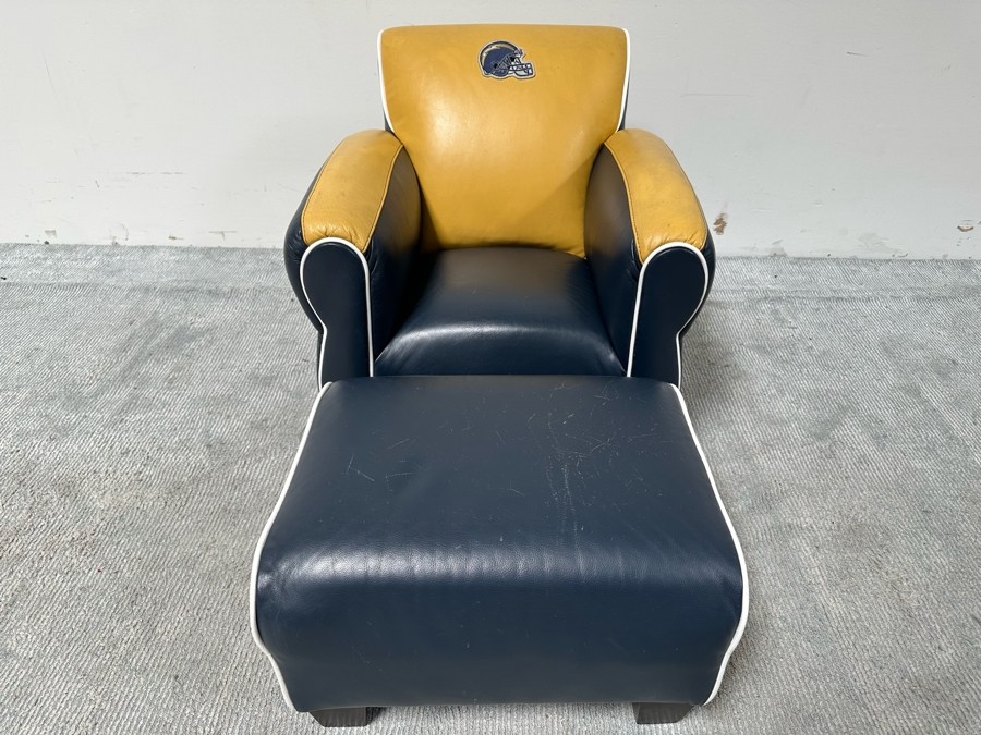 Child's San Diego Chargers Armchair 24W X 24D X 24H With Ottoman [Photo 3]