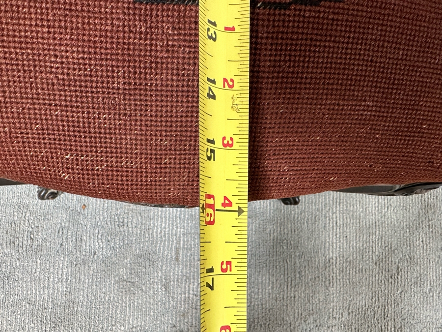 Antique Needlepoint Vanity Stool 19.5W X 16D X 18H [Photo 11]