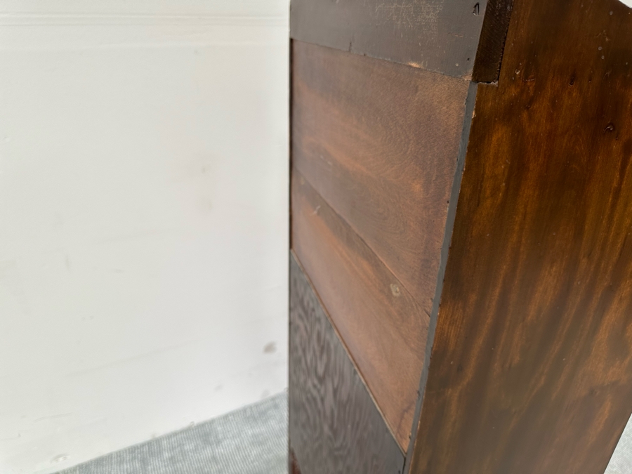 Antique Carved Wooden Small Secretary Desk  [Photo 13]