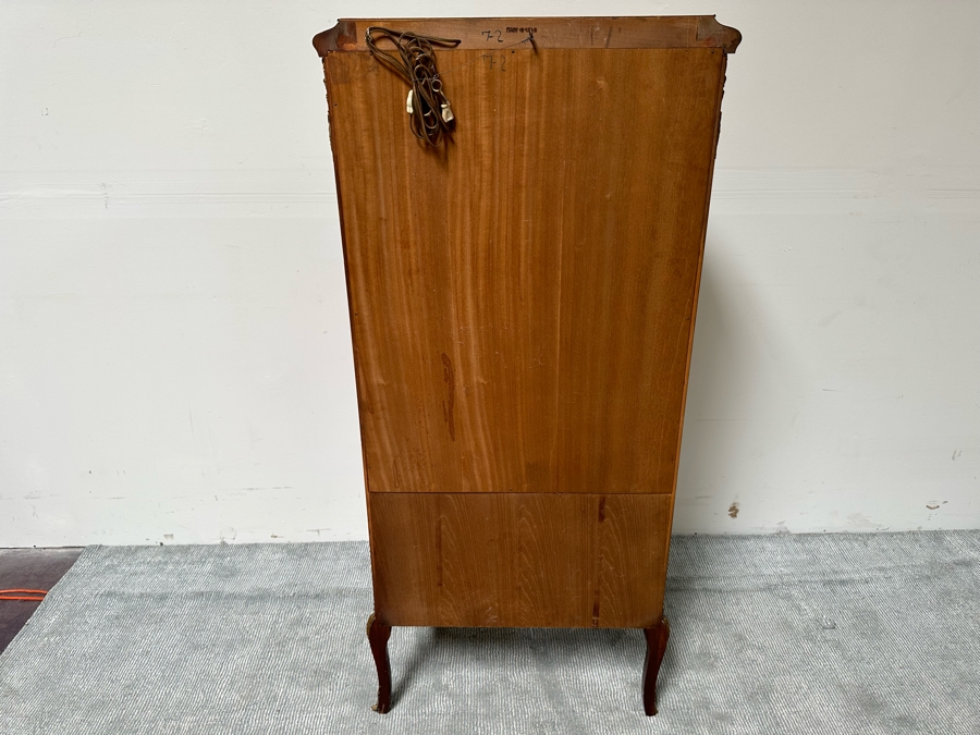 Vintage French Louis XV Style Hand Painted Vitrine Display Cabinet Made In Spain 27W X 12.5D X 59.5H [Photo 17]