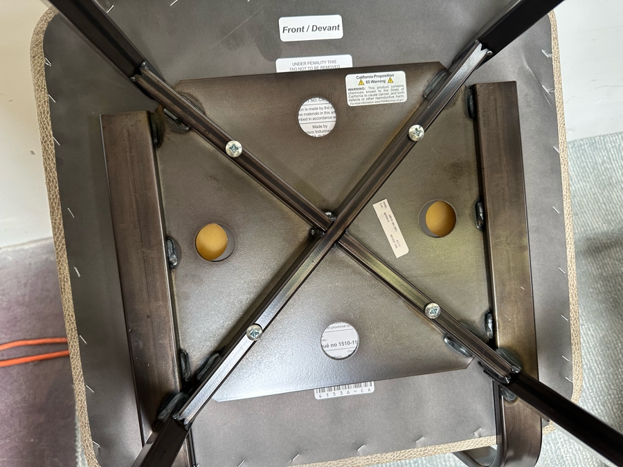 Solid Wooden And Metal Dining Table 60.5W X 38D X 29.5H With Two 15' Leaves And Four Chairs By Amisco [Photo 15]