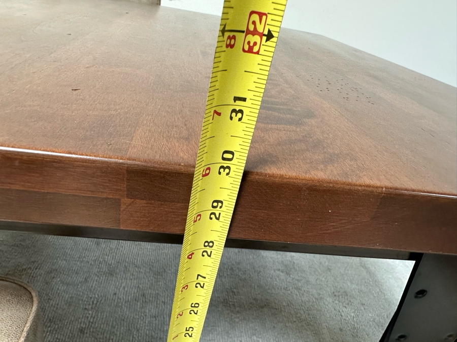 Solid Wooden And Metal Dining Table 60.5W X 38D X 29.5H With Two 15' Leaves And Four Chairs By Amisco [Photo 19]