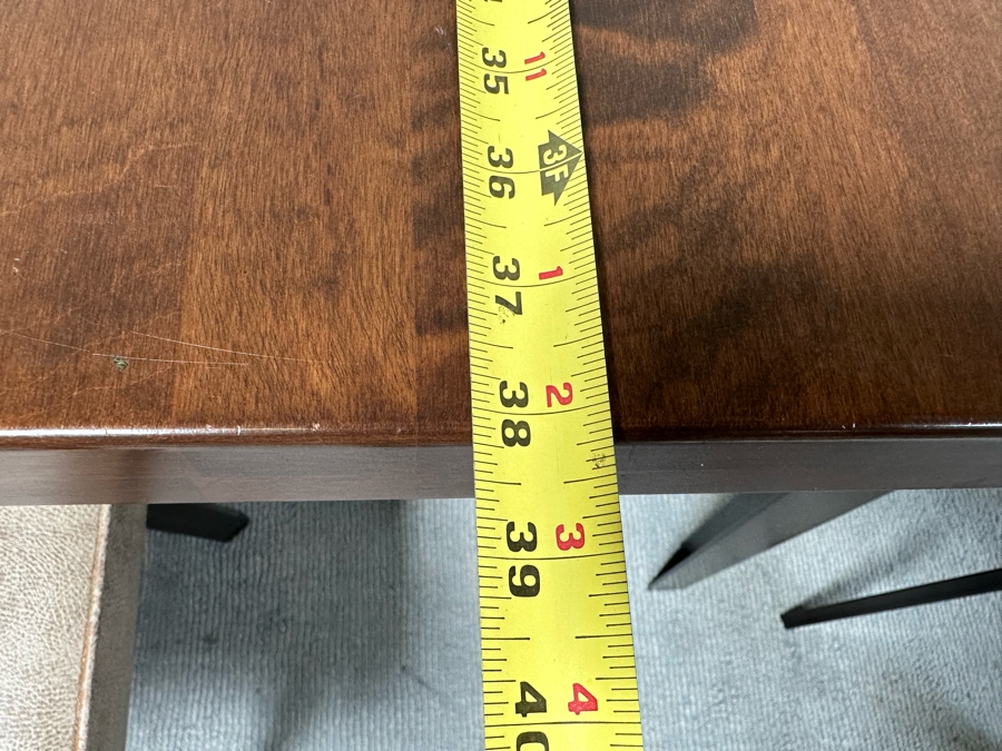 Solid Wooden And Metal Dining Table 60.5W X 38D X 29.5H With Two 15' Leaves And Four Chairs By Amisco [Photo 18]