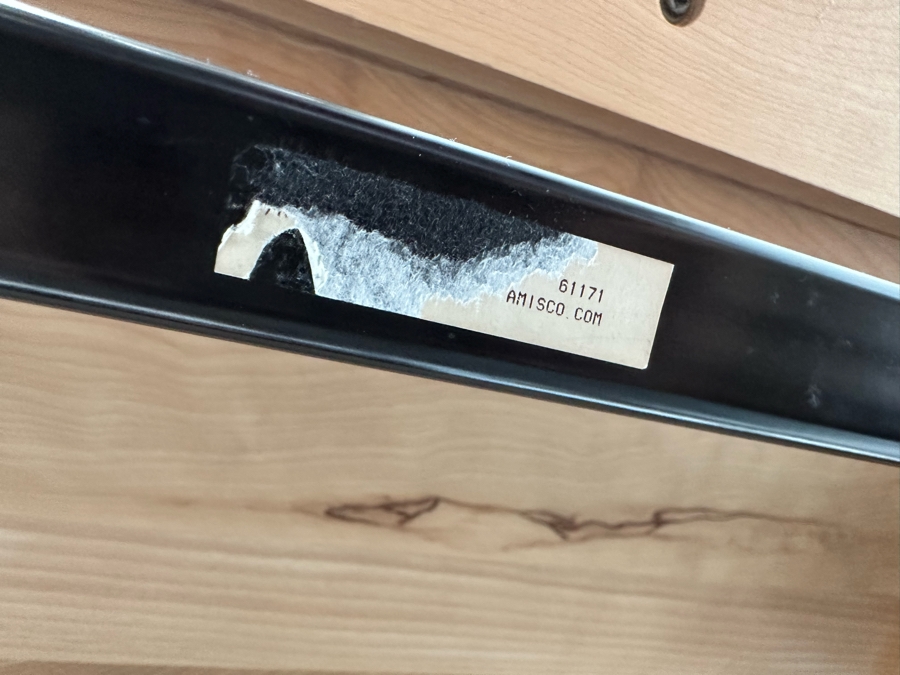 Solid Wooden And Metal Dining Table 60.5W X 38D X 29.5H With Two 15' Leaves And Four Chairs By Amisco [Photo 14]