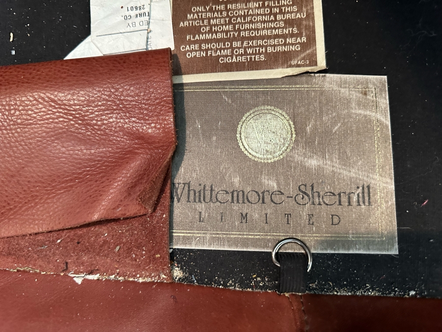 Whittemore-Sherrill Leather Loveseat Sofa 90W X 47D X 37H [Photo 5]