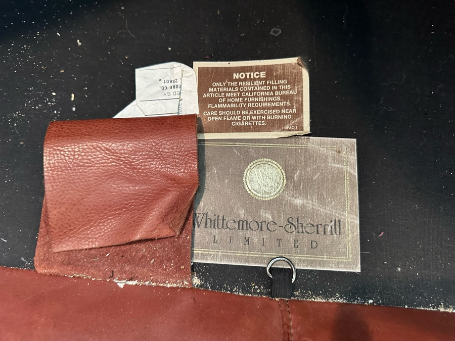 Whittemore-Sherrill Leather Loveseat Sofa 90W X 47D X 37H [Photo 4]