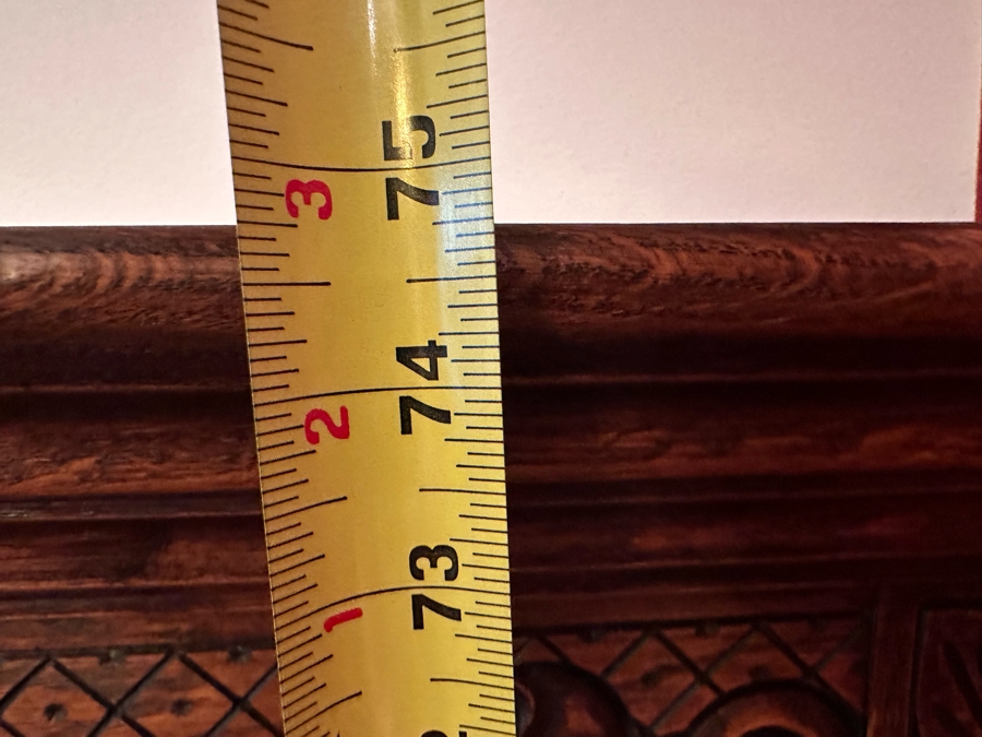 Stunning Antique Hand Relief Carved French Brittany Breton Back Bar Cabinet 2-Piece Cupboard Buffet Depicting Scenes From Apple Harvest To Apple Pressing To Celebration Heirloom Piece [Photo 28]