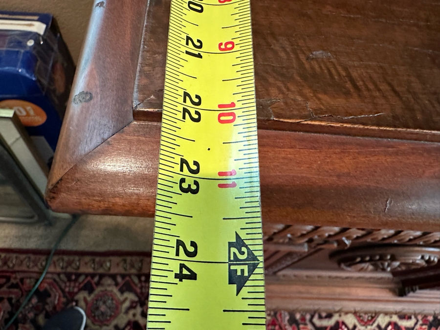 Impressive Antique Hand Carved Sideboard Or BackBar Cabinet 84W X 23.5D X 85.5H [Photo 24]