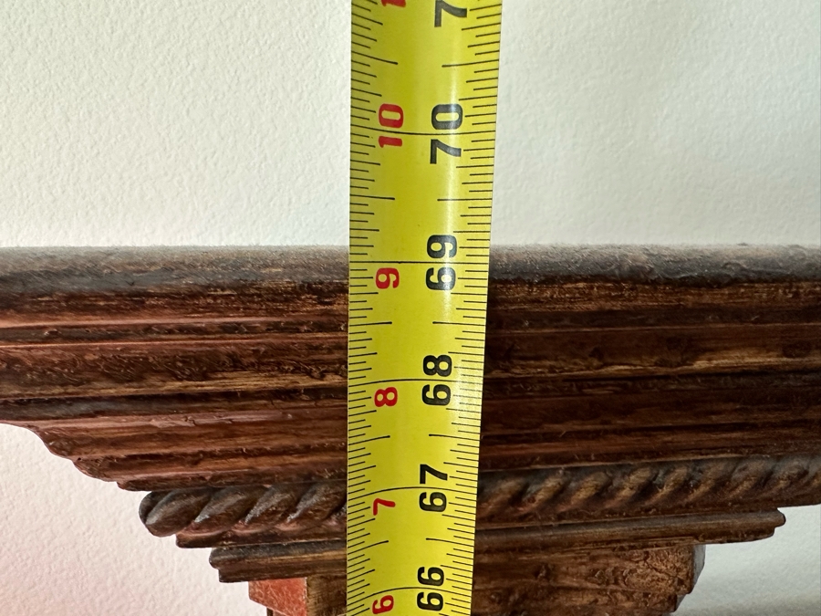 Large Distressed Custom Cal-King Bed 93W X 106D With Matching Nightstands With Marble Tops 41W X 25.5D X 31H [Photo 21]