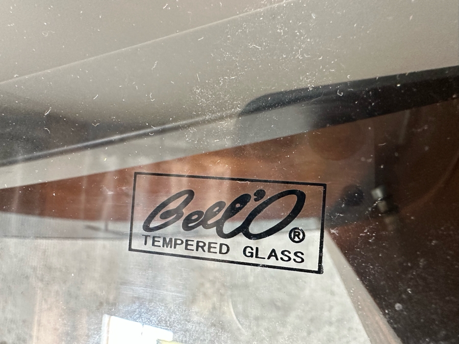 Bell’o Furniture Bent Plywood Stand Cabinet With Glass Shelves 51.5W X 20D X 23.5H [Photo 6]