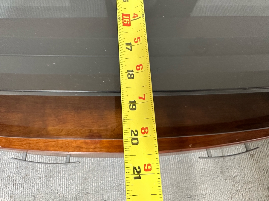 Bell’o Furniture Bent Plywood Stand Cabinet With Glass Shelves 51.5W X 20D X 23.5H [Photo 11]