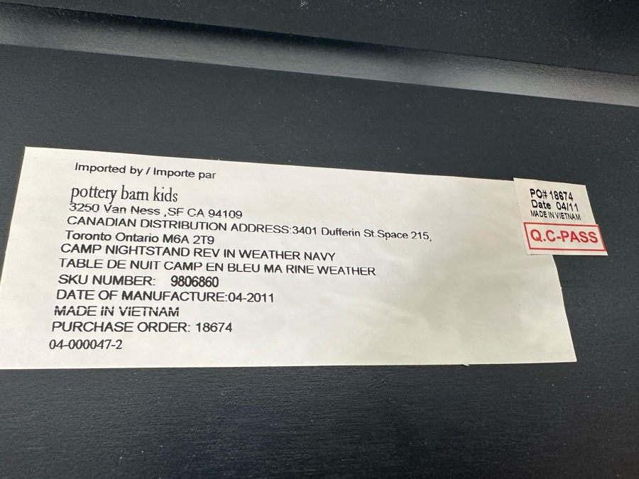 Pottery Barn Kids Dresser 42W X 20D X 40.5H And Matching Nightstand 19.5W X 19D X 26H [Photo 9]